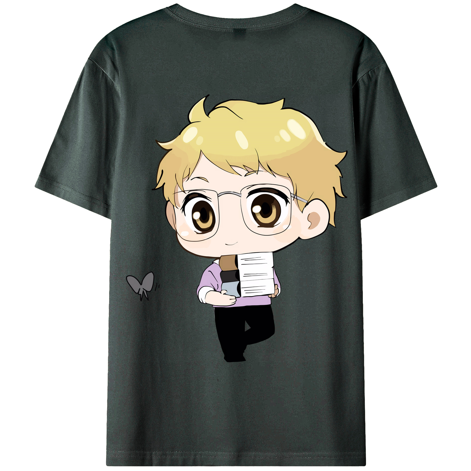 （画像用） ハイキュー!! Haikyu!! 綿100％ メンズ半袖Tシャツ（バックプリント） 通気性